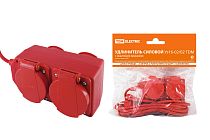 Удлинитель силовой Уз16-02/02  (с крышками IP44, 4 места/20м ПВС 3х1,0) TDM