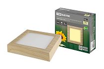 Светильник накладной светодиодный квадрат "Даунлайт" СПО (сосна) 12 Вт 170*170*32 мм 3000К  TDM