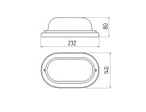 Cветильник ЖКХ ЭРА НБО 04-60-011 Кантри дерево/стекло, 60Вт, Е27, 220В, IP54 овал клён