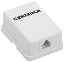 Розетка информационная RJ12 кат.3 UTP 1 порт настенная GENERICA IEK