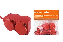 Удлинитель силовой Уз16-02/02  (с крышками IP44, 4 места/5м ПВС 3х1,0) TDM