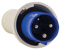 Вилка переносная 033 2Р+РЕ 63А 220В IP67 EKF PROxima