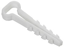 Дюбель-хомут 10х5мм для плоского кабеля нейлон белый (100шт/упак) GENERICA