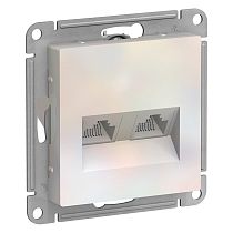 AtlasDesign Жемчуг Розетка компьютерная 2-ая RJ45+RJ45, категория 5E Systeme Electric (Schneider Electric)