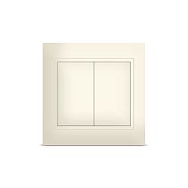 Выключатель двухклавишный Севиль, скрытой установки, 10А, 220В, слоновая кость UNIVERSAL