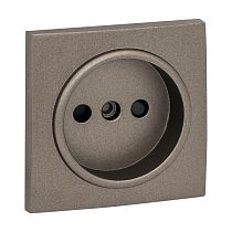 Валенсия лицевая панель розетки 1-местной б/з 10 А графит с защ. штор. EKF PROxima