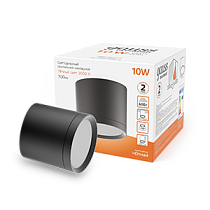 Светильник светодиодный  Gauss накладной с рассеивателем HD016 10Вт черный 3000K 88х75мм, 700lm