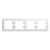 Glossa Белый Рамка 4 постовая, горизонтальная Systeme Electric (Schneider Electric)