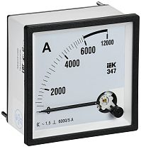 Амперметр Э47 6000/5А класс точности 1,5 96х96мм IEK Амперметр Э47 6000/5А класс точности 1,5 96х96мм IEK