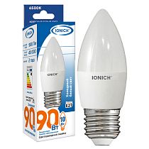 Лампа светодиодная IONICH декоративного освещения "свеча" ILED-SMD2835-C37-10Вт-900Лм-230В-6500К-E27