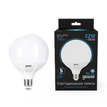 Лампа светодиодная Gauss G125 22Вт 1840lm 6500K E27 LED