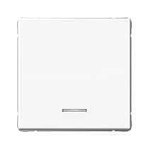 ARTGALLERY 1-клавишный ВЫКЛЮЧАТЕЛЬ КНОПОЧНЫЙ с подсв., 10А, механизм, БЕЛЫЙ