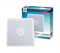 Светильник светодиодный СПБ-2Д-КВАДРАТ 14Вт 230В 4000К 1100Лм 190мм с датчиком движения белый LLT