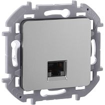 INSPIRIA Розетка компьютерная RJ45 категория 5Е UTP алюминий INSPIRIA Розетка компьютерная RJ45 категория 5Е UTP алюминий