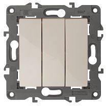 Выключатель ЭРА Elegance 14-1107-02 10А 250В слоновая кость трёхклавишный