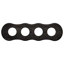 Рамка Шедель четырехпостовая Угольно-черный скрытый монтаж Bironi