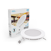 Светильник светодиодный Gauss встраиваемый ультратонкий круглый IP20 6Вт, 120х22мм d105мм, 6500K 460lm