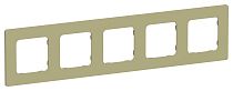 FLITE Рамка 5-местная РУ-5-К-ФлО оливковый IEK