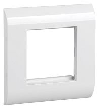 ITK Лицевая рамка для модуля Mosaic 80х80мм пл. суппорт белый IEK