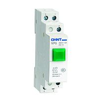 Кнопка модульная NP9-10/1 без подсветки, 1НО, зеленая (R) CHINT