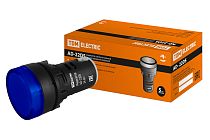 Лампа AD-22DS(LED)матрица d22мм синий 24В AC/DC  TDM