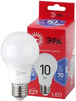 Лампа светодиодная ЭРА RED LINE LED A60-10W-865-E27 R груша холодный дневной свет Лампа светодиодная ЭРА RED LINE LED A60-10W-865-E27 R груша холодный дневной свет
