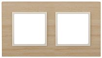 Рамка ЭРА Elegance 14-5302-11 для выключателей и розеток двойная дерево клён