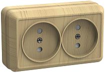 РС22-2-ОС Розетка 2местная без заземления 10А открытое устройство ОКТАВА (сосна) IEK РС22-2-ОС Розетка 2местная без заземления 10А открытое устройство ОКТАВА (сосна) IEK