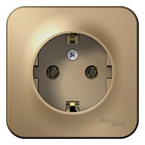 Blanca открытая установка с изолированной пластиной Титан Розетка с заземлением 16А Systeme Electric (Schneider Electric)