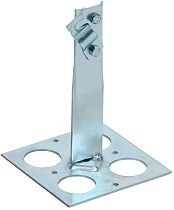 Держатель проводника круглого 6-10мм винтовой для плоской кровли h=90мм оцинкованная сталь HDZ IEK