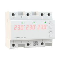 Реле напряжения для трехфазной и однофазной нагрузки Welrok D6-50 red