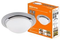 Светильник потолочный Круг хром  2х60Вт E27 IP 44 СП 01  TDM