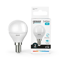 Лампа светодиодная Gauss Elementary Шар 8Вт E14 540lm 4100K