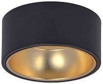 Светильник LIGHTING 4017 накладной потолочный под лампу GX53 черный/золото  IEK