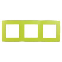 Рамка для выключателей и розеток тройная ЭРА 12 12-5003-26 пластик лайм