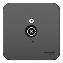 Blanca открытая установка с изолированной пластиной Антрацит Розетка TV Systeme Electric (Schneider Electric)