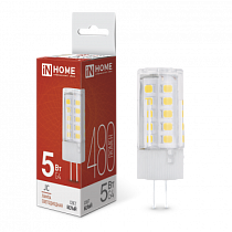 Лампа светодиодная LED-JC 5Вт 12В G4 4000К 480Лм IN HOME Лампа светодиодная LED-JC 5Вт 12В G4 4000К 480Лм IN HOME