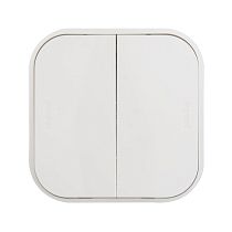 QUTEO Выключатель 2-клавишный для открытой установки 10А белый