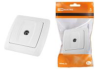 Розетка телевизионная простая (0-2400МГц, "мама") белая "Онега"  TDM