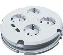 Удлинитель бытовой NPE-USB02-04-150-ESC-3X1 с заземлением с выключателем 4 гнезда 1.5м USB2.1A Navigator