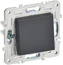 SKANDY Выключатель 1-клавишный проходной 10А SK-V02T титан IEK