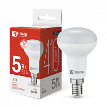 Лампа светодиодная LED-R39-VC 5Вт 230В Е14 4000К 410Лм IN HOME Лампа светодиодная LED-R39-VC 5Вт 230В Е14 4000К 410Лм IN HOME
