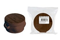 Коробка распаячная ОП D65х40мм, крышка , "ЭКО" (венге), IP54, 4вх. инд. штрихкод  TDM