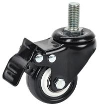 ITK Ролик с тормозом М12 черный IEK