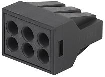 Клемма ЭРА NO-224-58 СМК с пастой, серия 306 6 отверстий, 0,5-2,5 мм2