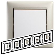 Рамка пятипостовая горизонтальная жемчужная VALENA Legrand