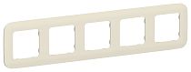 FLITE Рамка 5-местная РУ-5-А-ФлСл сливочный IEK