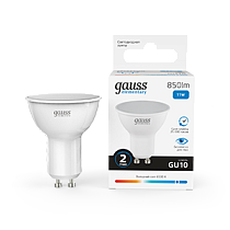 Лампа светодиодная Gauss Elementary MR16 11Вт 850lm 6500K GU10