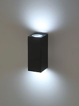 Декоративная подсветка ЭРА WL38 BK MR16/GU10 (2 шт.), для интерьера, фасадов зданий,черный