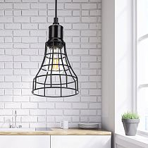 Подвес металлический ЭРА PL10 BK,E27,max 60W,d135 мм,черный